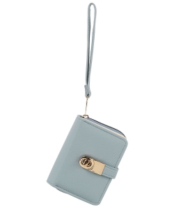 Twist Lock Flap Wallet Wrislet GLW-0140 DARK BLUE